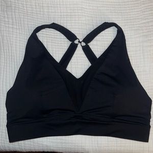 ZYIA Black mesh adjustable back sports bra